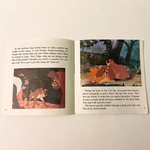 Vintage 1979 Walt Disneys Lady and the Tramp  Read Along Book and Tape - Picture 8 of 13